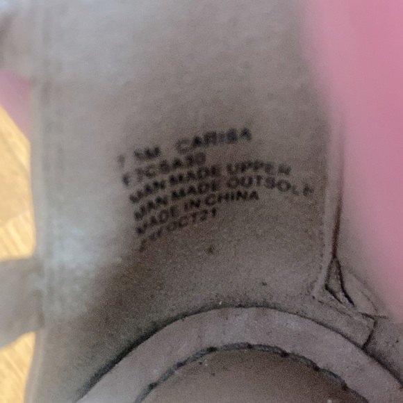 ESPRIT beige sandals – very good condition, size 7 with cork heel. Zipper back. - Picture 6 of 8